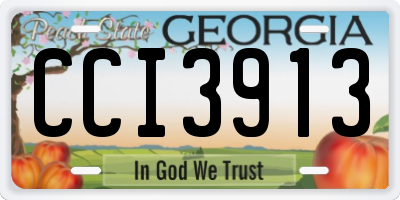 GA license plate CCI3913