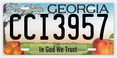 GA license plate CCI3957
