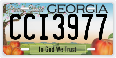 GA license plate CCI3977