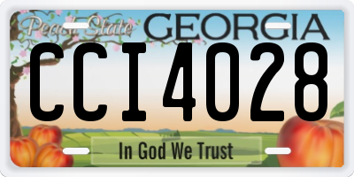 GA license plate CCI4028