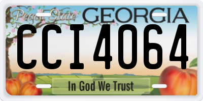 GA license plate CCI4064