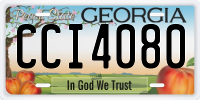 GA license plate CCI4080