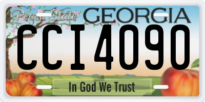 GA license plate CCI4090