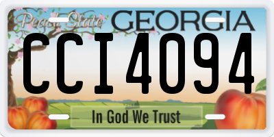 GA license plate CCI4094