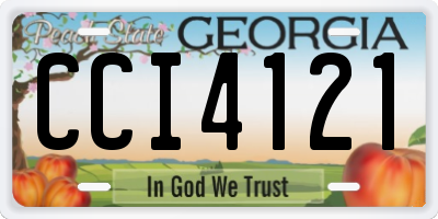 GA license plate CCI4121