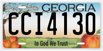 GA license plate CCI4130