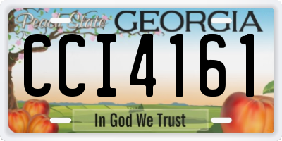 GA license plate CCI4161