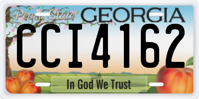 GA license plate CCI4162