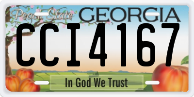 GA license plate CCI4167