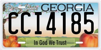 GA license plate CCI4185