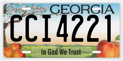 GA license plate CCI4221