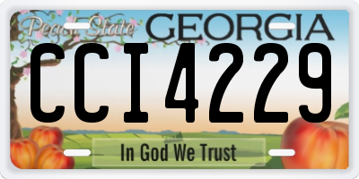 GA license plate CCI4229