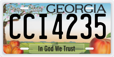 GA license plate CCI4235