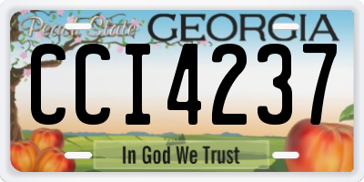 GA license plate CCI4237