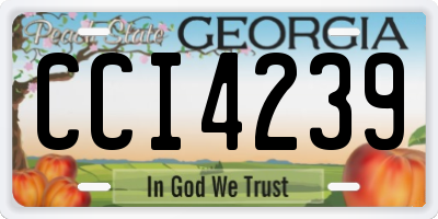 GA license plate CCI4239