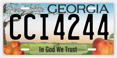 GA license plate CCI4244