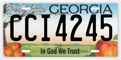GA license plate CCI4245