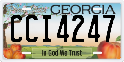 GA license plate CCI4247