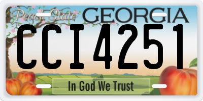 GA license plate CCI4251