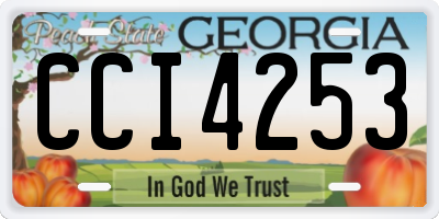 GA license plate CCI4253