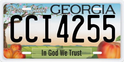 GA license plate CCI4255