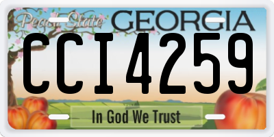 GA license plate CCI4259