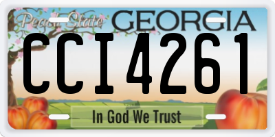 GA license plate CCI4261