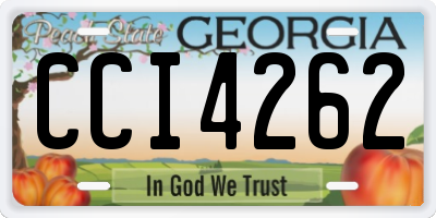 GA license plate CCI4262