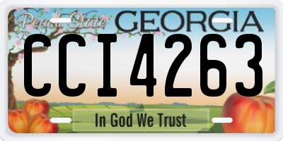 GA license plate CCI4263