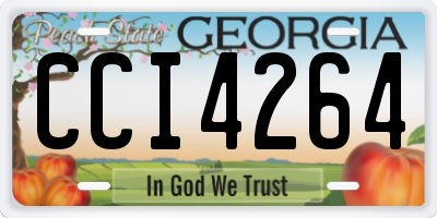 GA license plate CCI4264