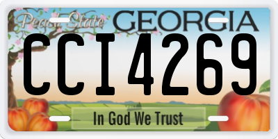 GA license plate CCI4269