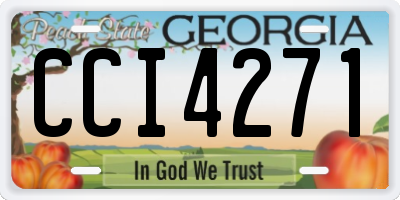 GA license plate CCI4271