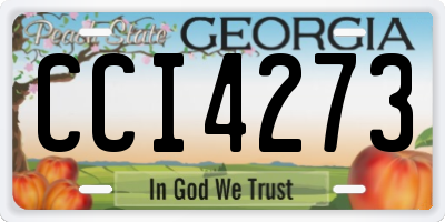 GA license plate CCI4273