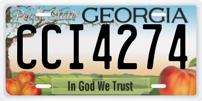 GA license plate CCI4274