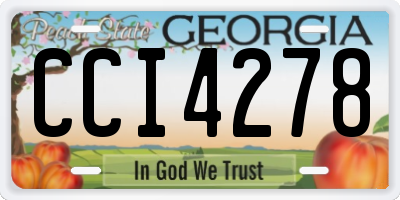GA license plate CCI4278