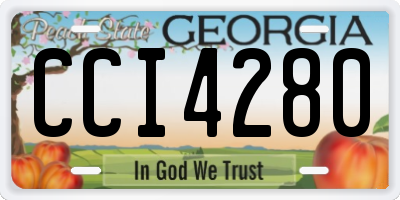 GA license plate CCI4280