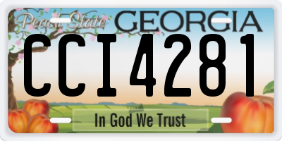 GA license plate CCI4281
