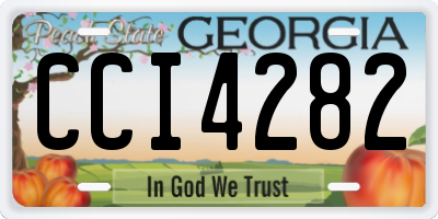 GA license plate CCI4282