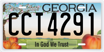 GA license plate CCI4291