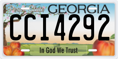 GA license plate CCI4292