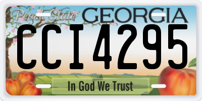 GA license plate CCI4295