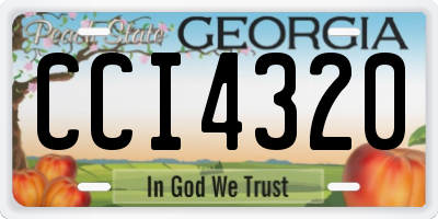 GA license plate CCI4320