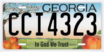 GA license plate CCI4323