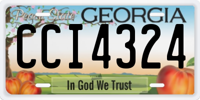 GA license plate CCI4324