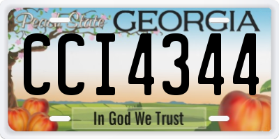 GA license plate CCI4344