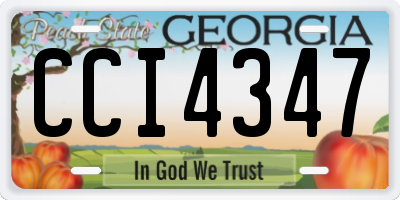 GA license plate CCI4347