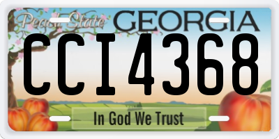 GA license plate CCI4368