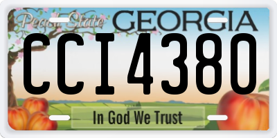 GA license plate CCI4380