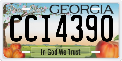 GA license plate CCI4390