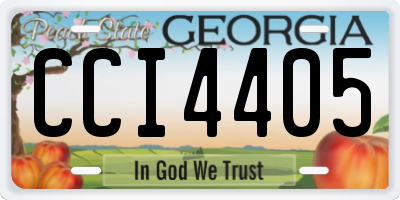 GA license plate CCI4405
